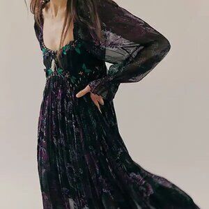 Free People Timeless Tapestry Dress in Twilight Combo